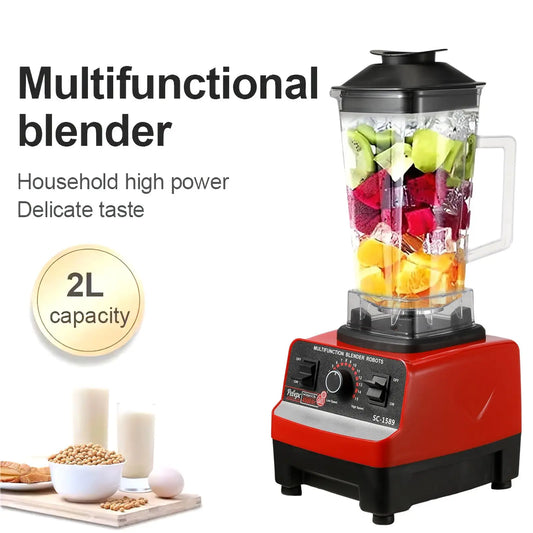 2000W Heavy Duty Commercial Blender Stationary Mixer Food Processor Ice Smoothies for Kitchen High Power Juicer Blender BPA Free.