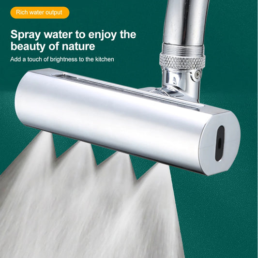 360 degrees Rotatable Waterfall Kitchen Faucet Splash Guard Rotating Booster Extension Spout Head Universal Accessories