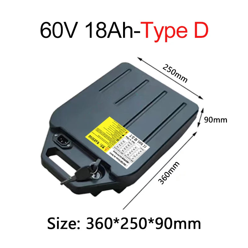 Harley battery 60V 12Ah 15Ah 18Ah 21Ah 24Ah Lithium cell pack Original With BMS For 1800W E-scooter motorcycle +67.2V 3A Charger