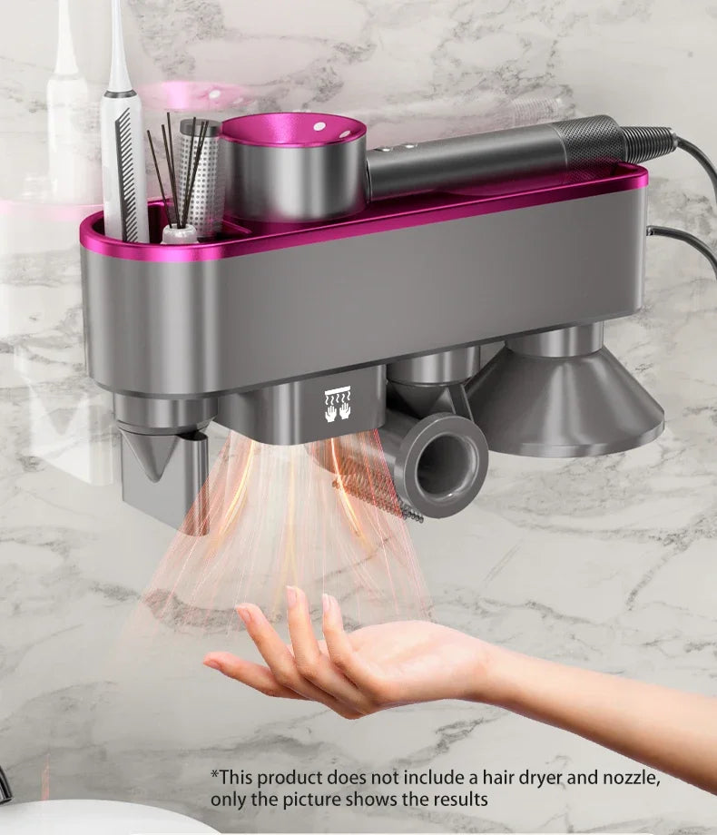 1600W Negative Ionic Hair Dryer For Dyson Hair Dryer Shelf 2 IN 1 Become Hand Dryer Whitout Drilling Hanger Household