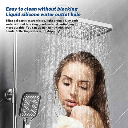 Bathroom Shower Faucet Set 4 Functions Digital Display Shower Thermostat Hot Cold Showers Mixer Pressure Discharge Copper Taps