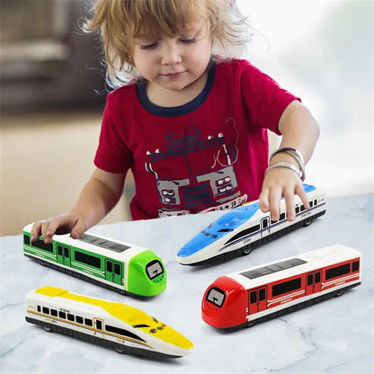 Mini Pull Back Cartoon Train Car Toy Single Pack Diecast Vehicle Model, Perfect Boys' Gift and Room Decoration for Kids.