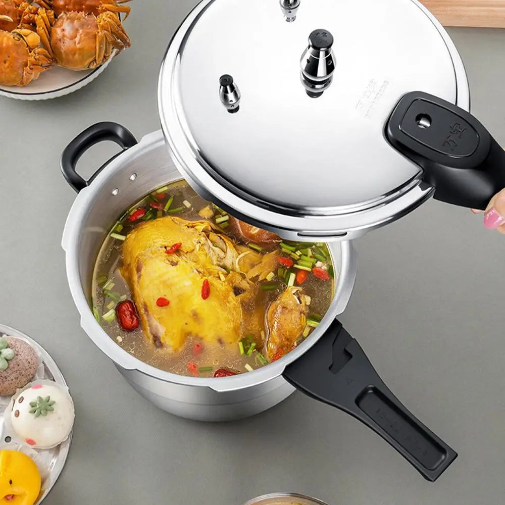 Portable Pressure Cooker 4.3L Induction Stoves Home Cooker Aluminum Alloy Pressure Canner Cooker Induction Compatible Cookware.