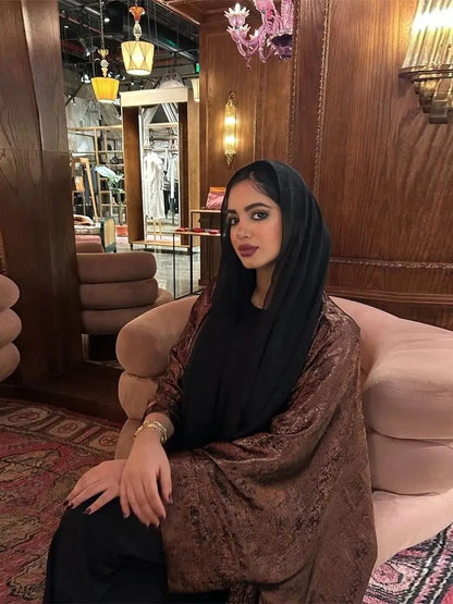 Ramadan Eid Open Dubai Luxury Abaya Damen Modest Kimono Coat 2025 Muslim for Women Islam Clothing Kebaya Robe Femme Musulmane.