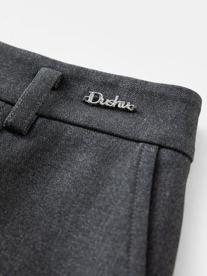 DUSHU Winter 2025 Women's A-Line Pleated Skort - Office Workwear Skirt with Elastic Waist Figure-Flattering for Casual Comfort.