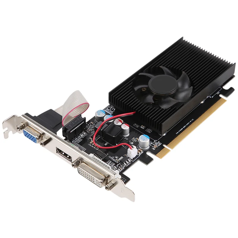 XB-GT210 1GB DDR2 64Bit Graphics Card PCIE 2.0 GPU -Compatible DVI VGA Desktop Video Card.