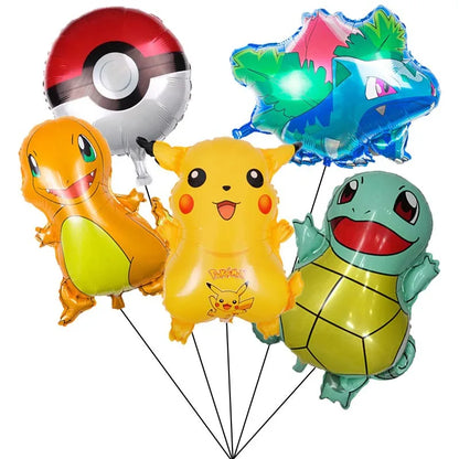 Pokemon Geburtstag Party Dekoration Pikachu Blitz Neue Ballon Set Kid Event Liefert Einweg Geschirr Banner Maske Hintergrund.