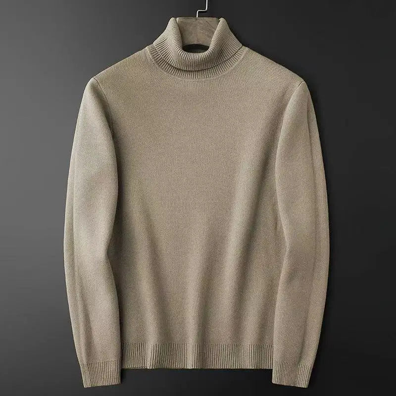 Turtleneck sweater men plus cashmere warm autumn and winter with boys men's black winter sweater base.