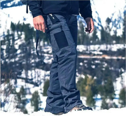 Black Camo Cargo Pants Outdoor Multi-pocket Ripstop Waterproof Trousers Male Autumn Wear-resistant Training Fishing Work Pant.