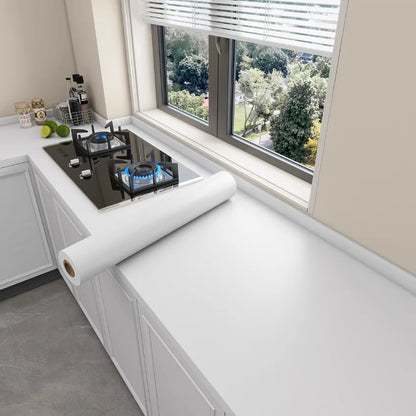 60 cm Vinyl-Tapete zum Abziehen und Aufkleben, mattschwarz, grau, weiß, abnehmbares, dickes Kontaktpapier für Wände, Küchen, Arbeitsplatten, Schränke