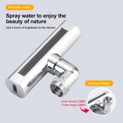 360 degrees Rotatable Waterfall Kitchen Faucet Splash Guard Rotating Booster Extension Spout Head Universal Accessories