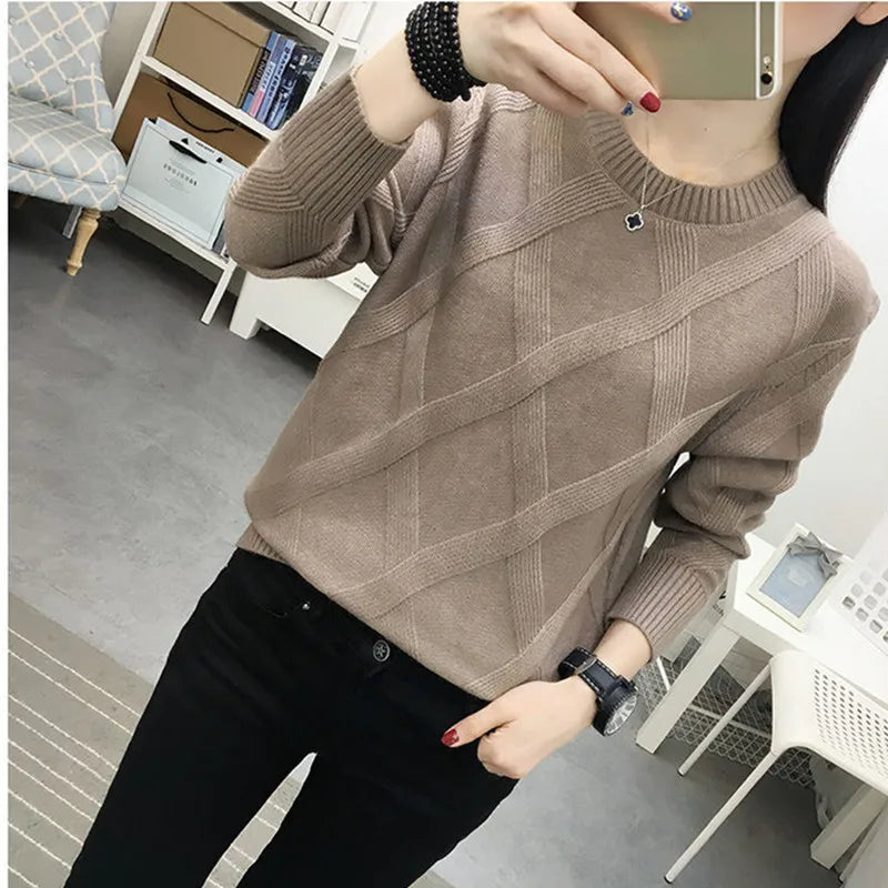 Frau Langarm Top Neue Rundhals Pullover Frauen Bodenbildung Shirt Casual Frühling Herbst Außerhalb Tragen Pullover Pull Femme.