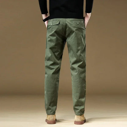 97% Cotton Men Casual Trousers Solid Color Slim Fit Men's Pants New Winter Autumn High Quality Classic Business Pant Male.