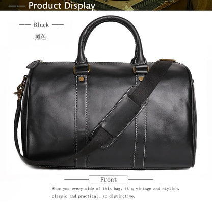 Vintage Herren Rindsleder Business Kurzstrecken tragen Handgepäck taschen große Kapazität Reisetasche einfache Umhängetaschen