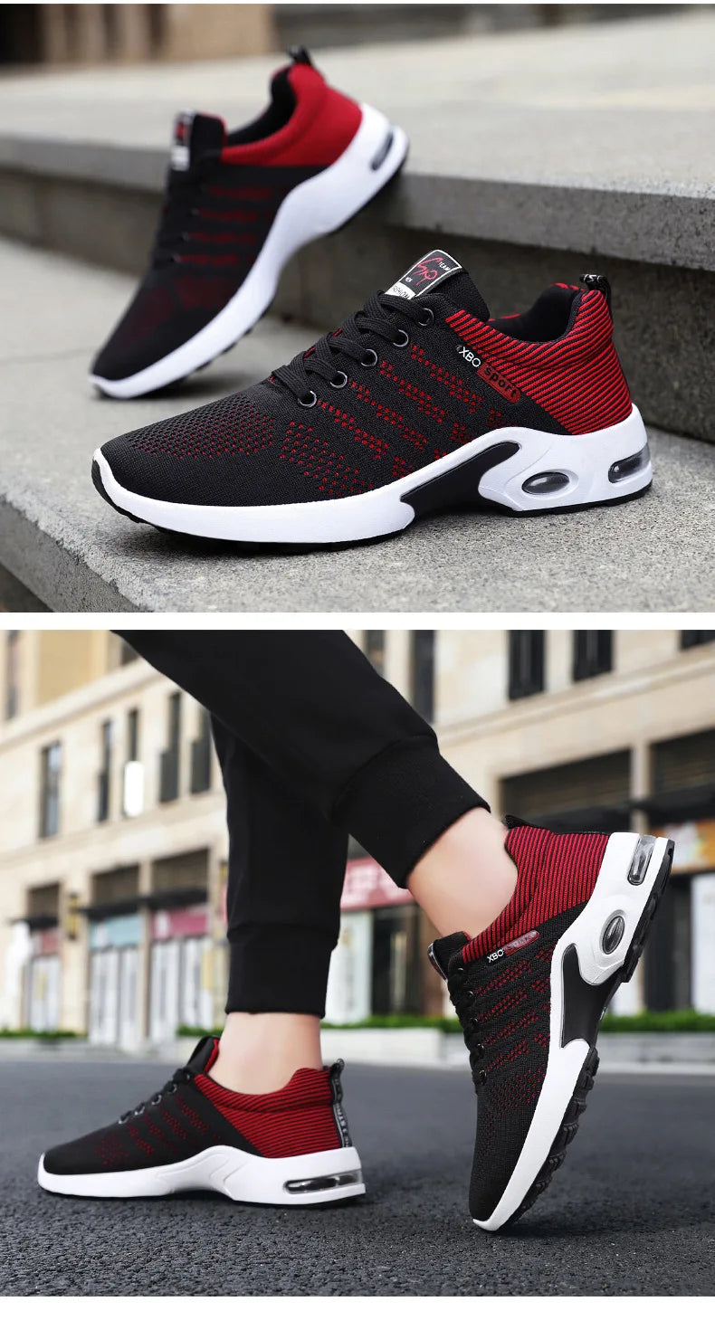 Professional Running Shoes For Men Lightweight Men's Designer Mesh Sneakers Lace-Up Male Outdoor Sports Tennis Shoe.