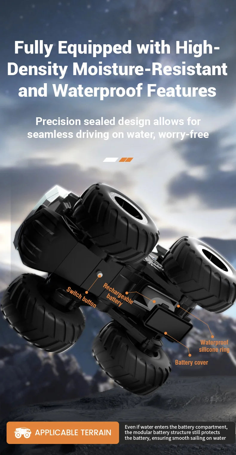 JJRC Auto Remote Control Car Alloy Rc Cars Trucks Vehicle Full-Scale Car Motorcycle Camping Trailer Toys for Boys Kids Children.