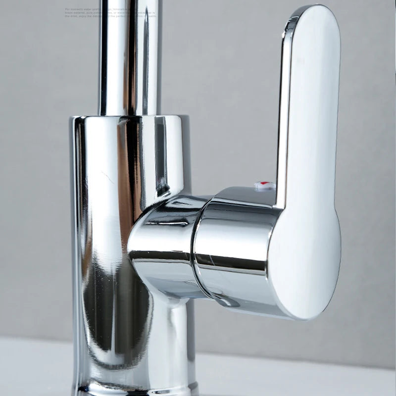 Kitchen Sink Faucet Wash basin Faucet Single Handle Stainless Steel Hot And Cold Mixer Water Tap Deck Mounted Bathroom Faucet