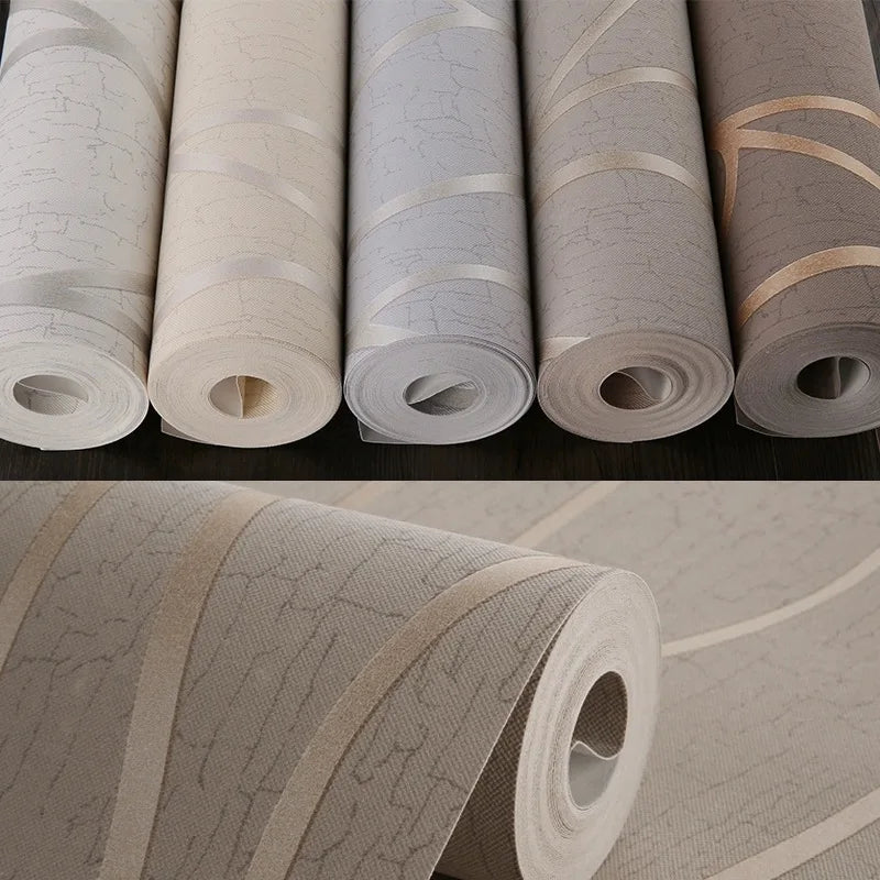 3D Stereoskopische TV Hintergrund Tapete Europäischen Vliesstoff Schlafzimmer Wohnzimmer Tapete Einfache Moderne Gestreifte Kurve