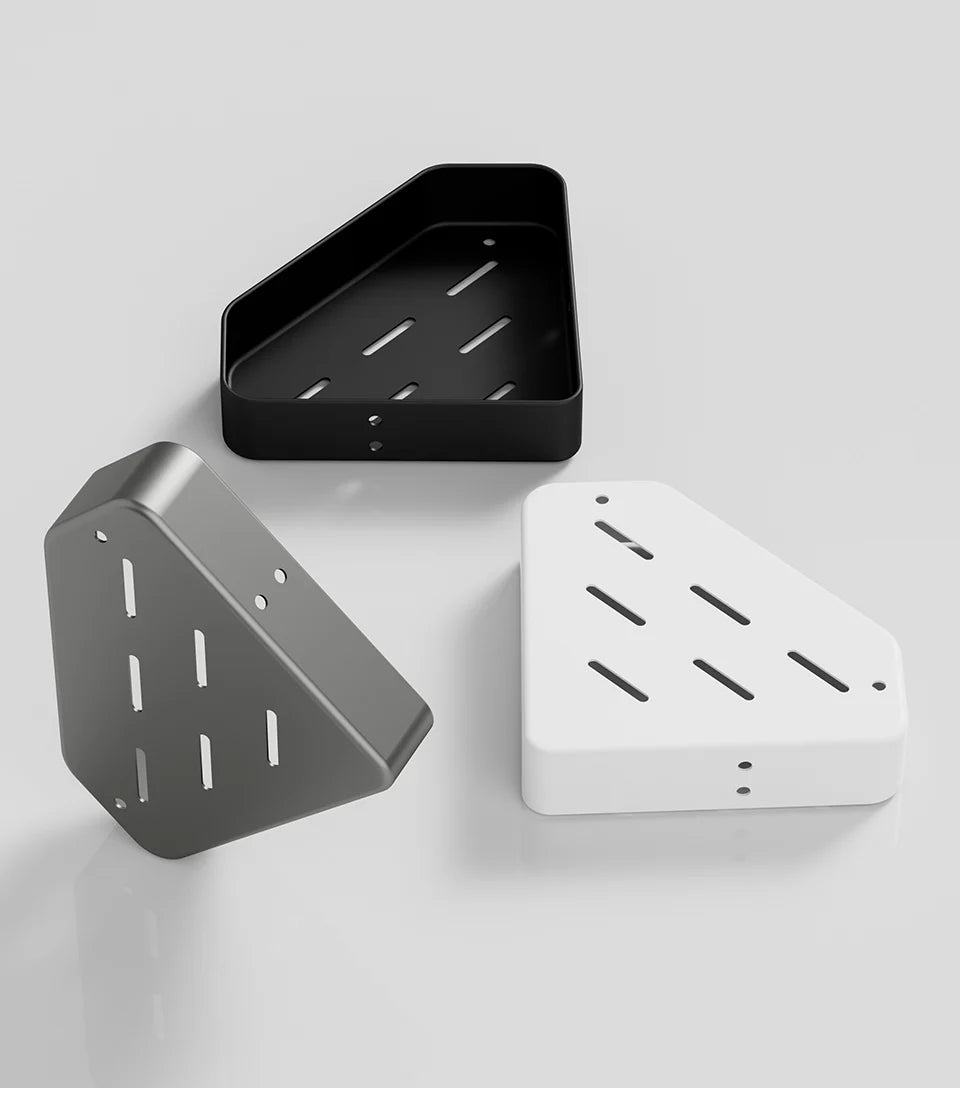 Bad Regal Küche Lagerung Organizer Aluminium Legierung Shampoo Rack Dusche Regal Bad Zubehör Kein Bohrer Regal