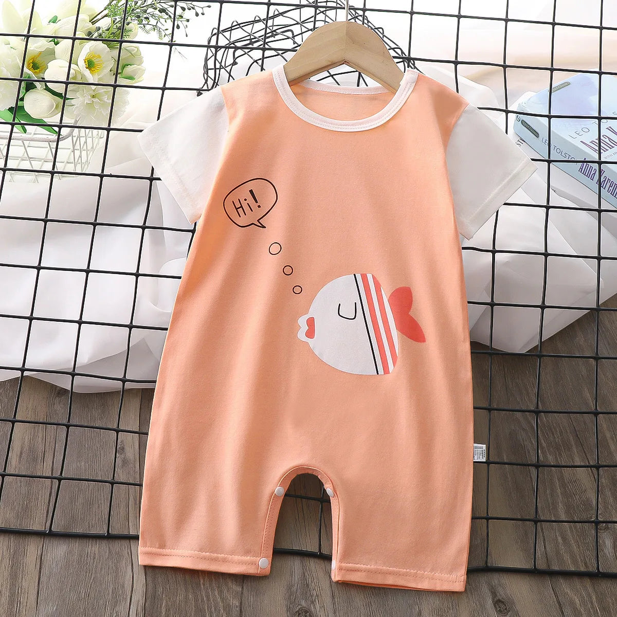 Neugeborenen Sommer Baby Junge Mädchen Cartoon Kurzarm Spielanzug-bodysuit Overall Overall Einem Stück Outfit Kleidung.