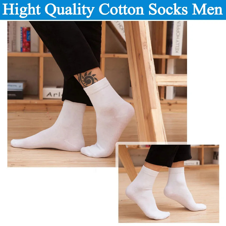 5 Pairs/Lot Socks Men Cotton Dress Wedding Black Grey White Brand Fashion Meias Male Breathable Casual Long Sock Gift 2024 New.