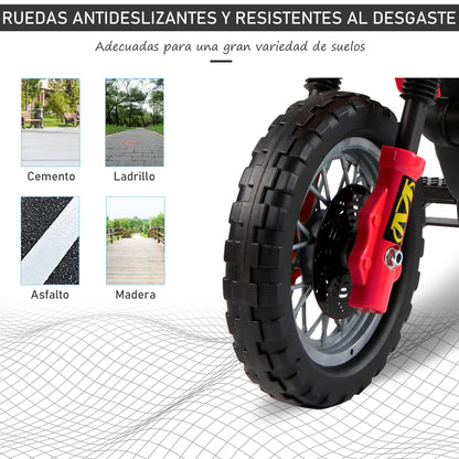 Homcom Children's Electric Motorcycle Battery 6V Rechargeable Children 3+ Years Charger and Wheels Support.