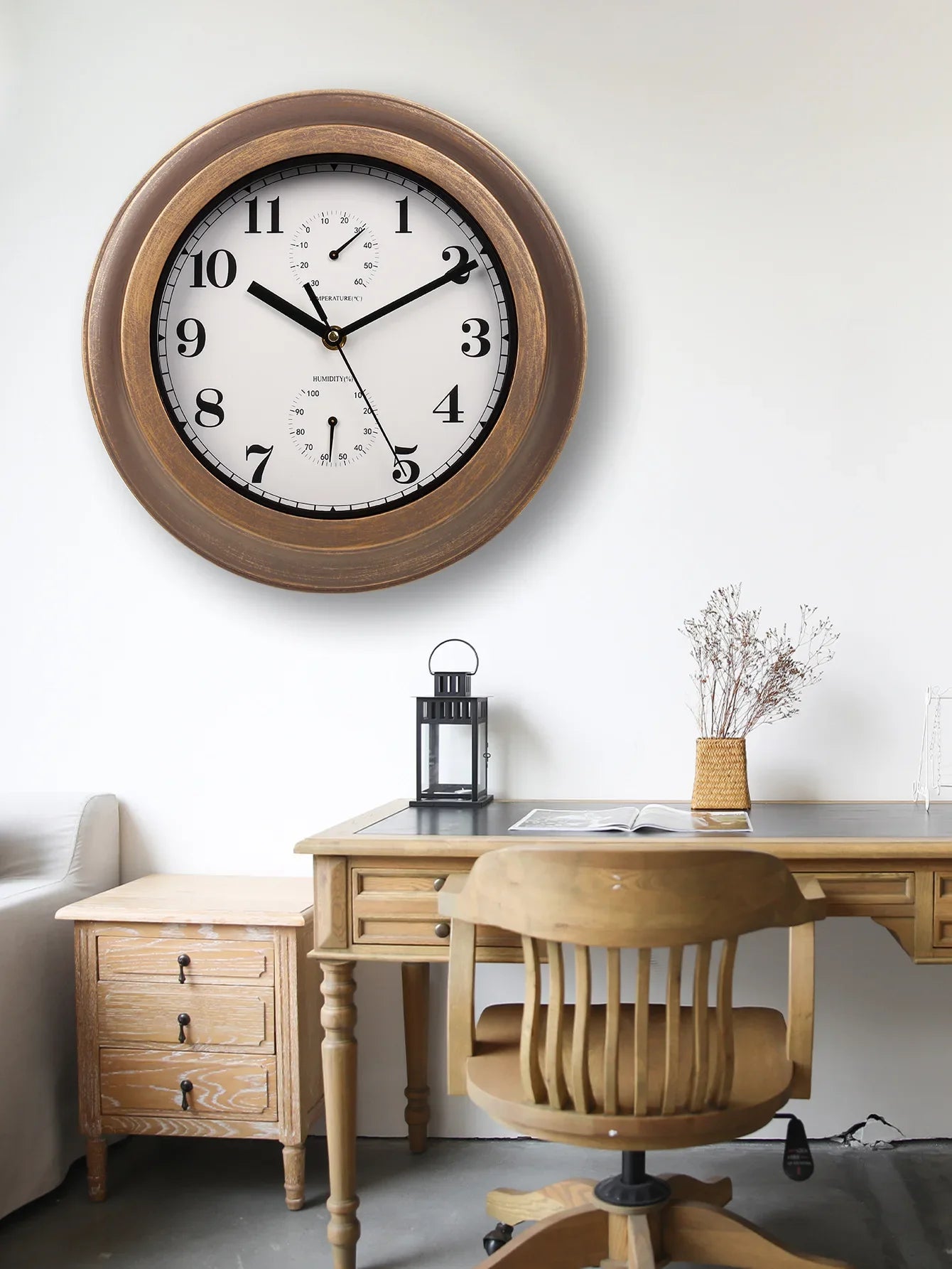 100 % wasserdichte Wanduhr, Outdoor-Uhr, Badezimmer, Küche, Terrasse, Geschäft, Wohnzimmer, dekorative Wanduhr, stilvolle, geräuschlose Wanduhr