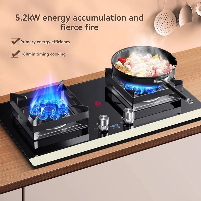 Natural Gas Cooking Stoves Embedded Liquefied Gas Cooking Stoves Household Double Stoves..