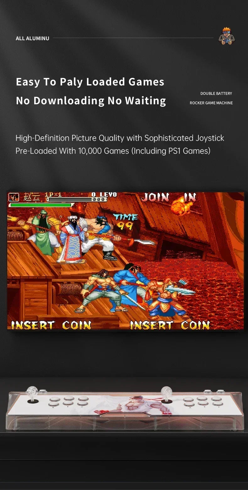 Retro Video Game Console Joystick MT6/M9  Retro Video Game PS1 Double Battle Wireless Controller Console Arcade Game,15000