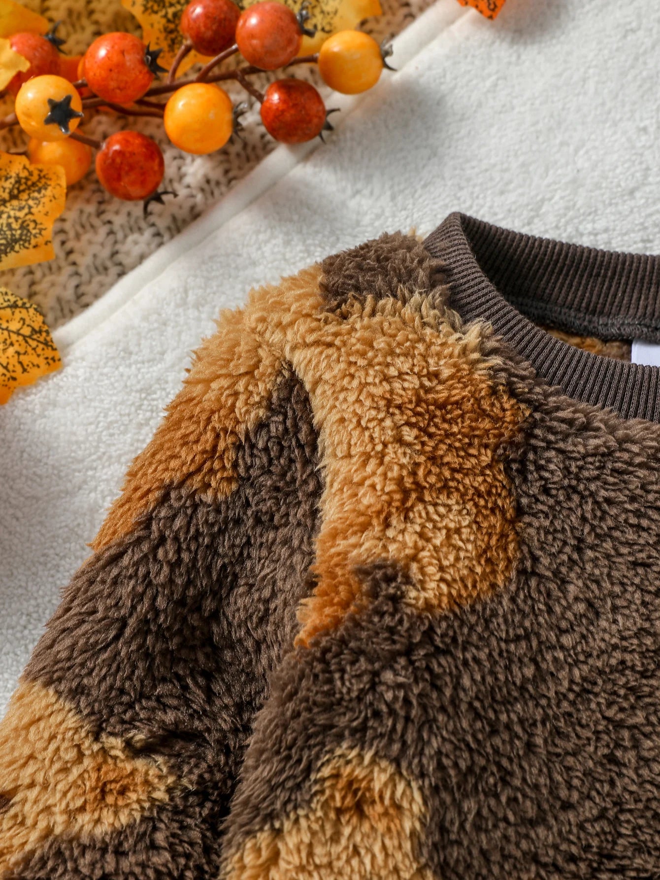 2024 neue Stil 6M-3Y Baby Unisex 2 stück Säuglings/Kleinkind Winter Niedlichen Kleinen Bären Plüsch Pullover Hosen Casual set.