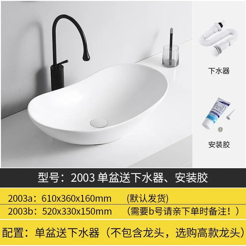 Arbeits platte Waschbecken Seite Entwässerung Keramik Waschbecken Balkon Waschbecken Kunst becken Einzel becken quadratischer Kreis