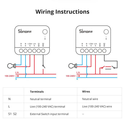 SONOFF ZBMINIR2 Extreme Zigbee Smart Switch Detach Relay Externer Schalter Fernbedienung über eWeLink, kompatibel mit Zigbee Hub