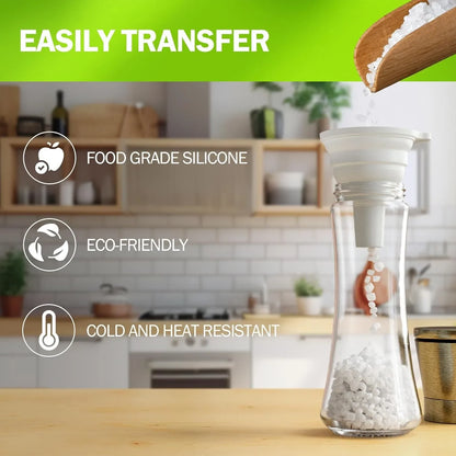 Kitchen Silicone Funnel  Foldable Funnel for Filling Water Bottle With Liquid Transfer Portable Oil Pot Funnel Kitchen Gadgets.