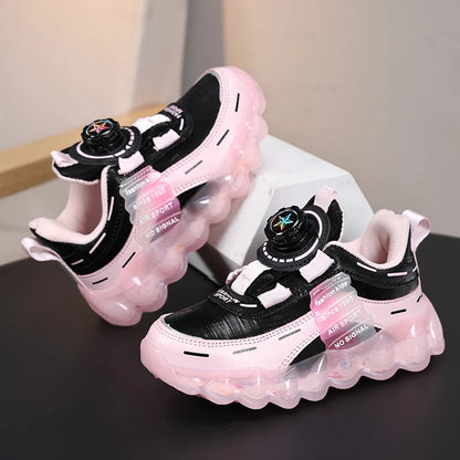 New Anti-skid Leather Kids Sneakers for 5-16Years Girls Casual Walking Footwear Non Slip Children Boys Sport Running Sneaker.