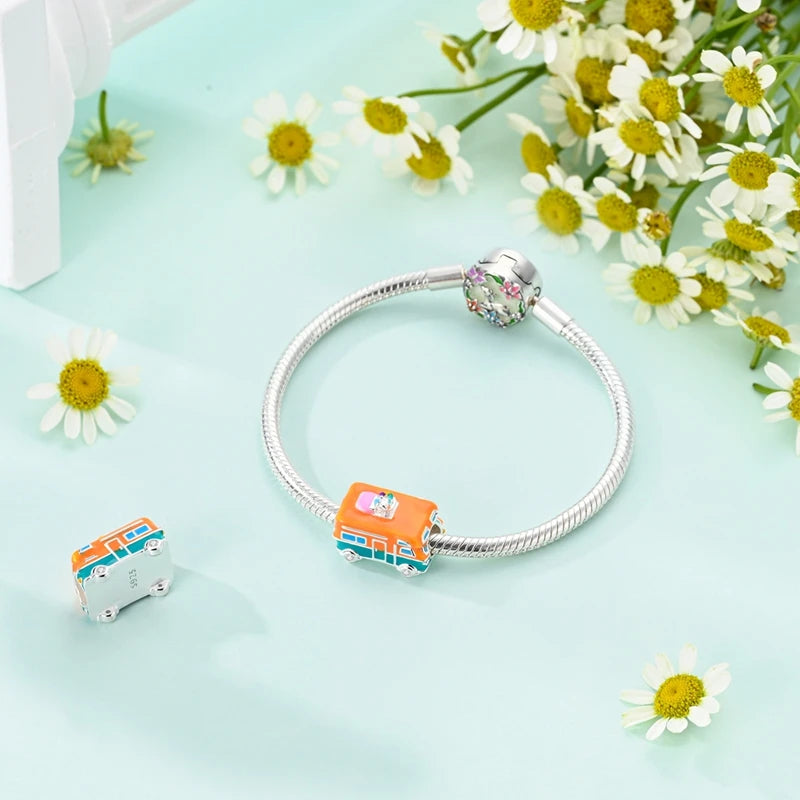 Fit Original Bracelet 925 Silver Butterfly and Sunflower Heart Shape Charms Beads For Women Jewelry Making Fashion Pendant.