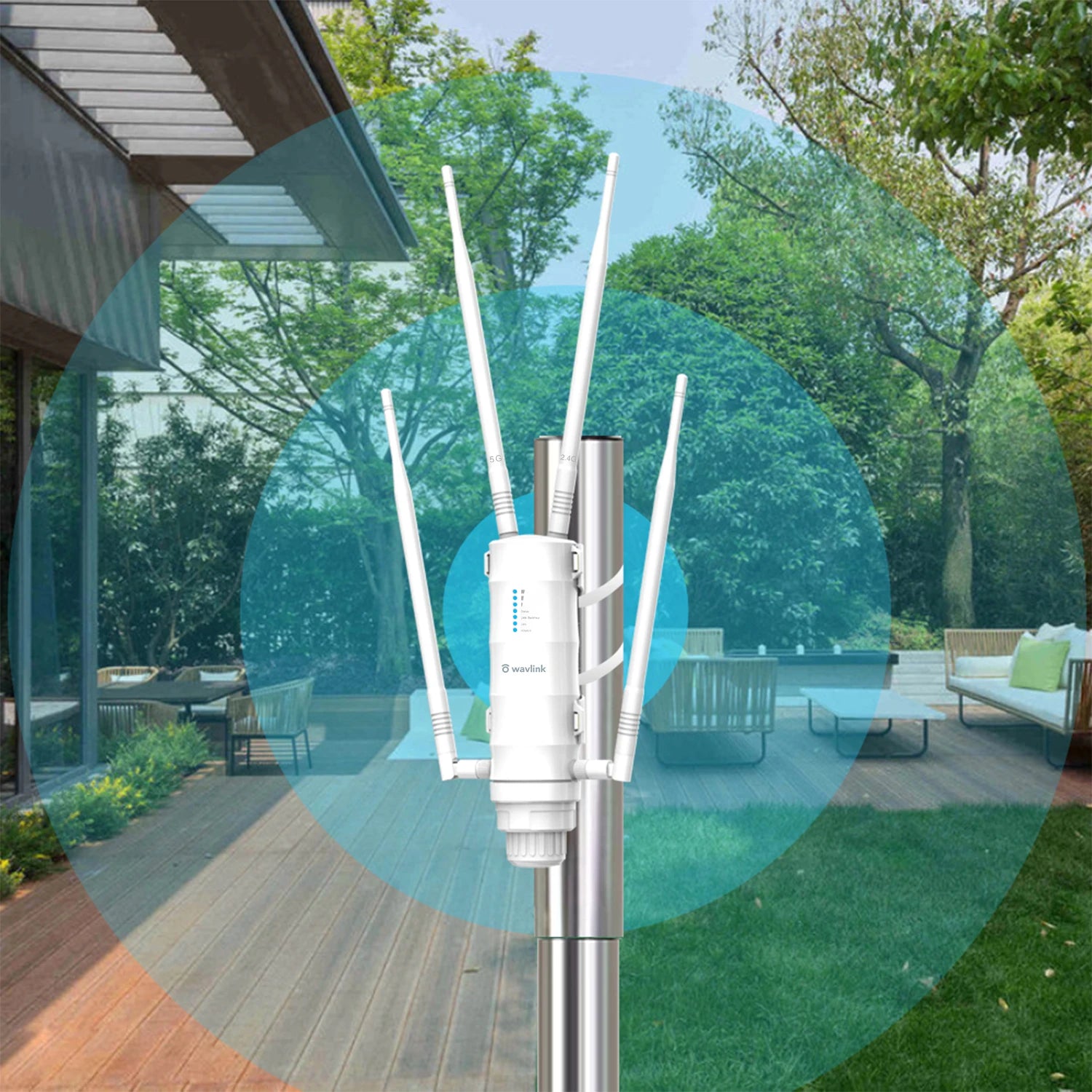 Wavlink AC1200 High Power Outdoor Weatherproof WiFi Range Extender/AP/Mesh Agent Dual Dand 2.4G&5.8Ghz Wireless WiFi Router POE.