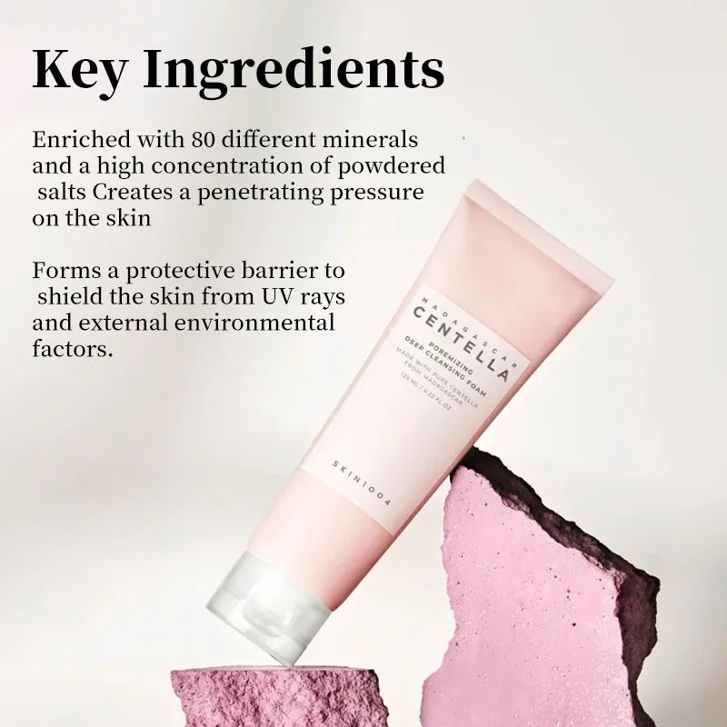 Korean Centella Original Products Pink Salt Fresh Ampoule Toner Facial Serum Cleanser and Moisturiser Cream Skincare Full Set.