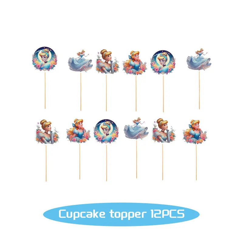 Disney Cinderella Geburtstag Dekoration Party Liefert Hintergrund Geschirr Set Luftballons Dekoration Party Gefälligkeiten Für Kinder Geburtstag