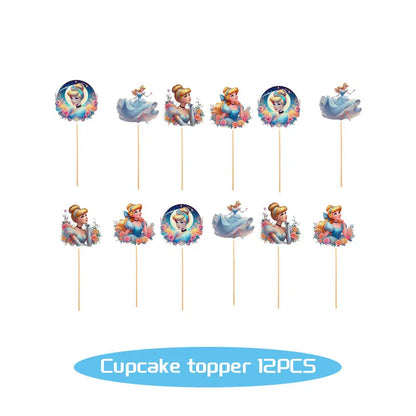 Disney Cinderella Geburtstag Dekoration Party Liefert Hintergrund Geschirr Set Luftballons Dekoration Party Gefälligkeiten Für Kinder Geburtstag