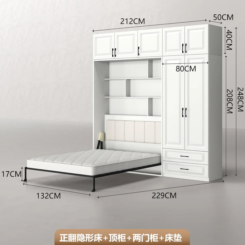 Multifunktionales faltbares Murphy-Bett, Klappbett unter dem Bett, um Platz zu sparen