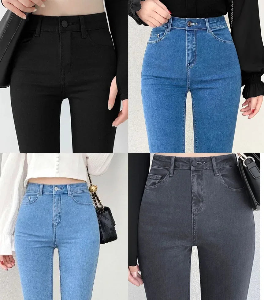 Woman Large Size Streetwear Sexy Stretch Denim Pants High Waist Skinny Pencil Jeans Spring Korean Fashion Casual Kot Pantolon.