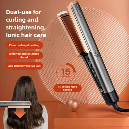 2 in 1 Hair Straightener Curling Ionizer with LCD Wide PanelProfessional Ceramic Hair Straightener with adjustable temperature.