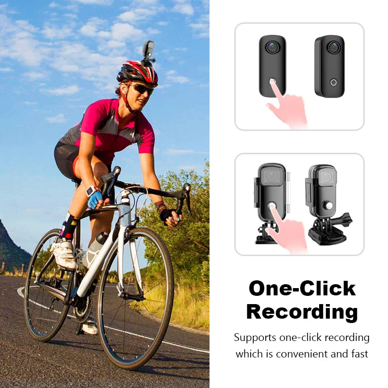 SJCAM C100 Plus Action Cam 4K Electronic Image Stabilization 2.4G WiFi 30M Waterproof With Case Sport Camera Black White.