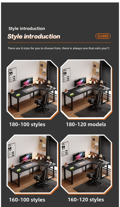 Computertisch Ecktisch für Zuhause, Arbeitstisch, Büro-Schreibtisch, E-Sport