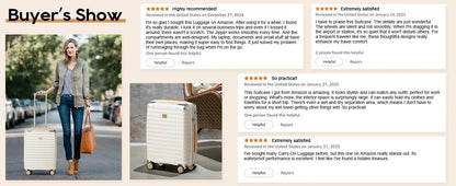 20-Zoll-Handgepäckkoffer, langlebig, leicht, TSA-Schloss, Spinner Wheels.