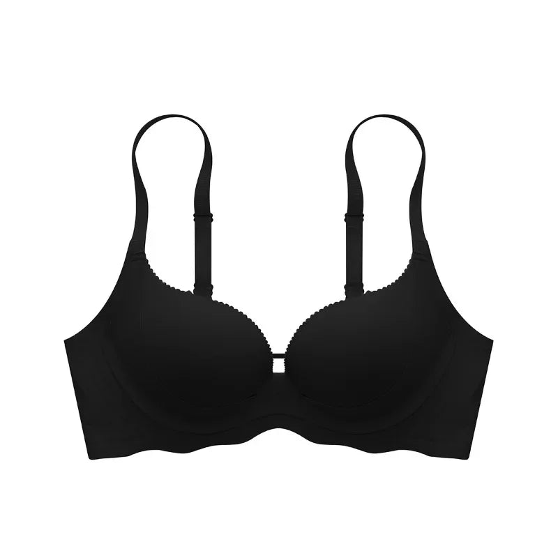Wireless Push Up Bra for Small Breast Seamless Thickened Anti Sagging Lingerie One Piece Comfort Invisible Bralette A/B Cup.