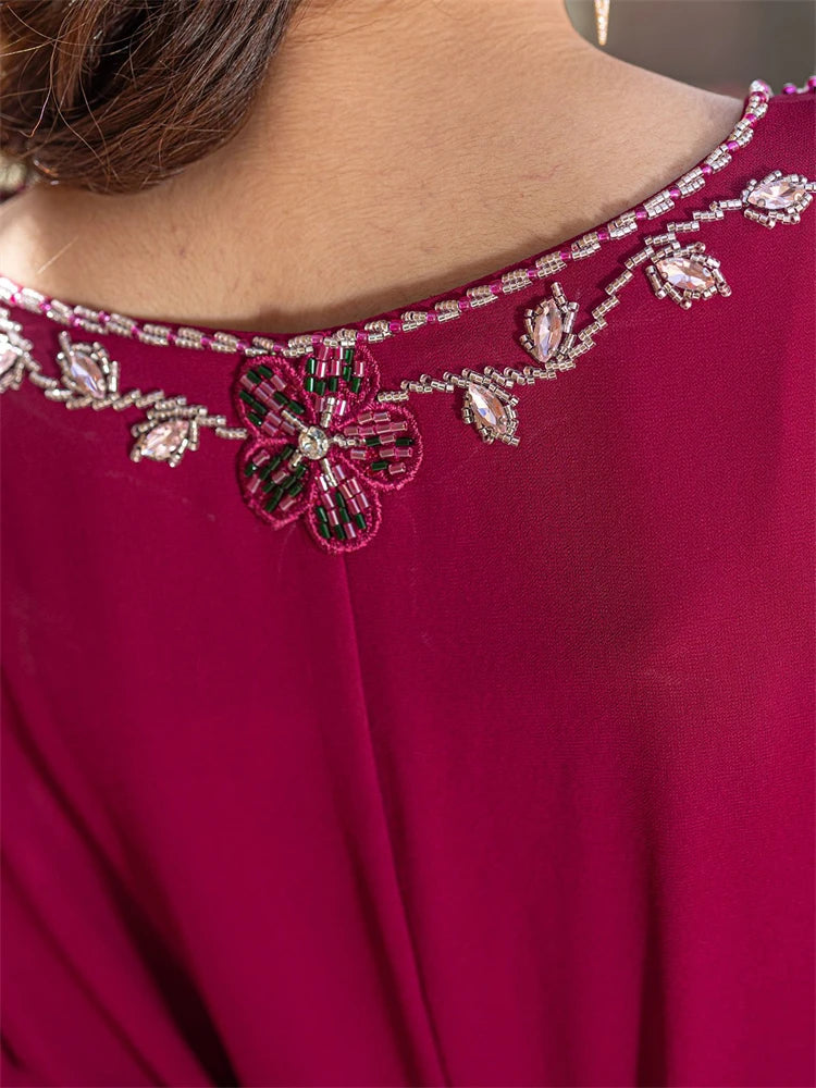 Ramadan Eid Red Abaya Damen Dubai Arab Islam Prayer Clothes Muslim African Dresses For Women Kebaya Kaftan Robe Musulmane Femme.