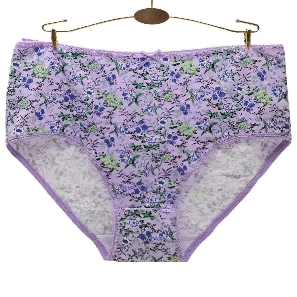 Women Panties Cotton Underwear Plus Size Briefs Female Knickers Lady Lingerie Girl intimate Underpants 3 Pieces/lot.