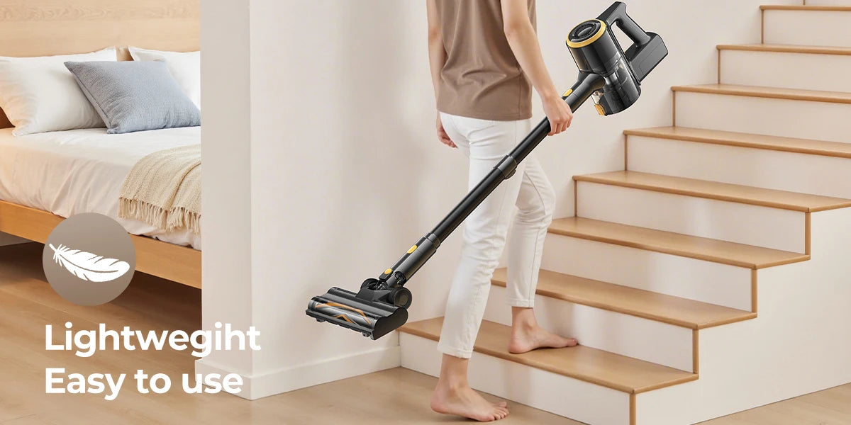 Lubluelu P3 Cordless Vacuum Cleaner 33Kpa Strong Suction 50Min Runtime Self-Standing for Hard Floor Carpet Pet Hair Removal.