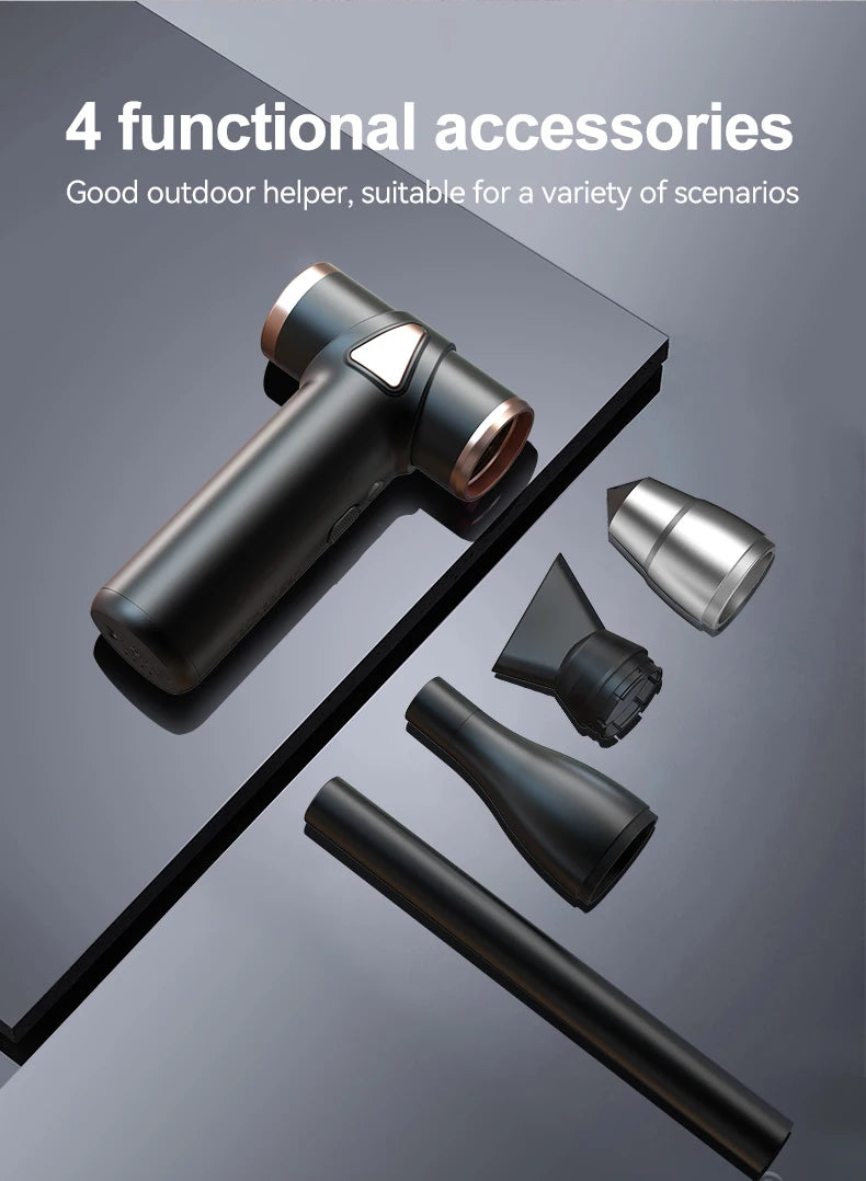 New Wireless Hair Dryer Multifunctional Outdoor Barbecue Carbon Blowing Dust Removal Portable Charging High Speed Hair Dryer